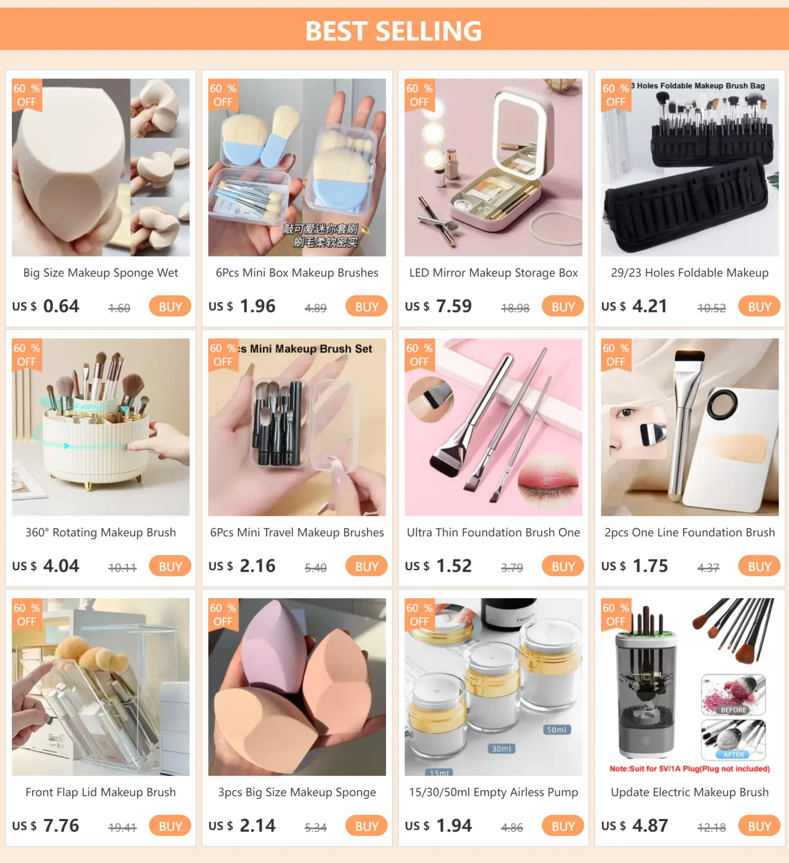 Organisateur de maquillage en acrylique posé sur une coiffeuse avec des palettes de fards à paupières