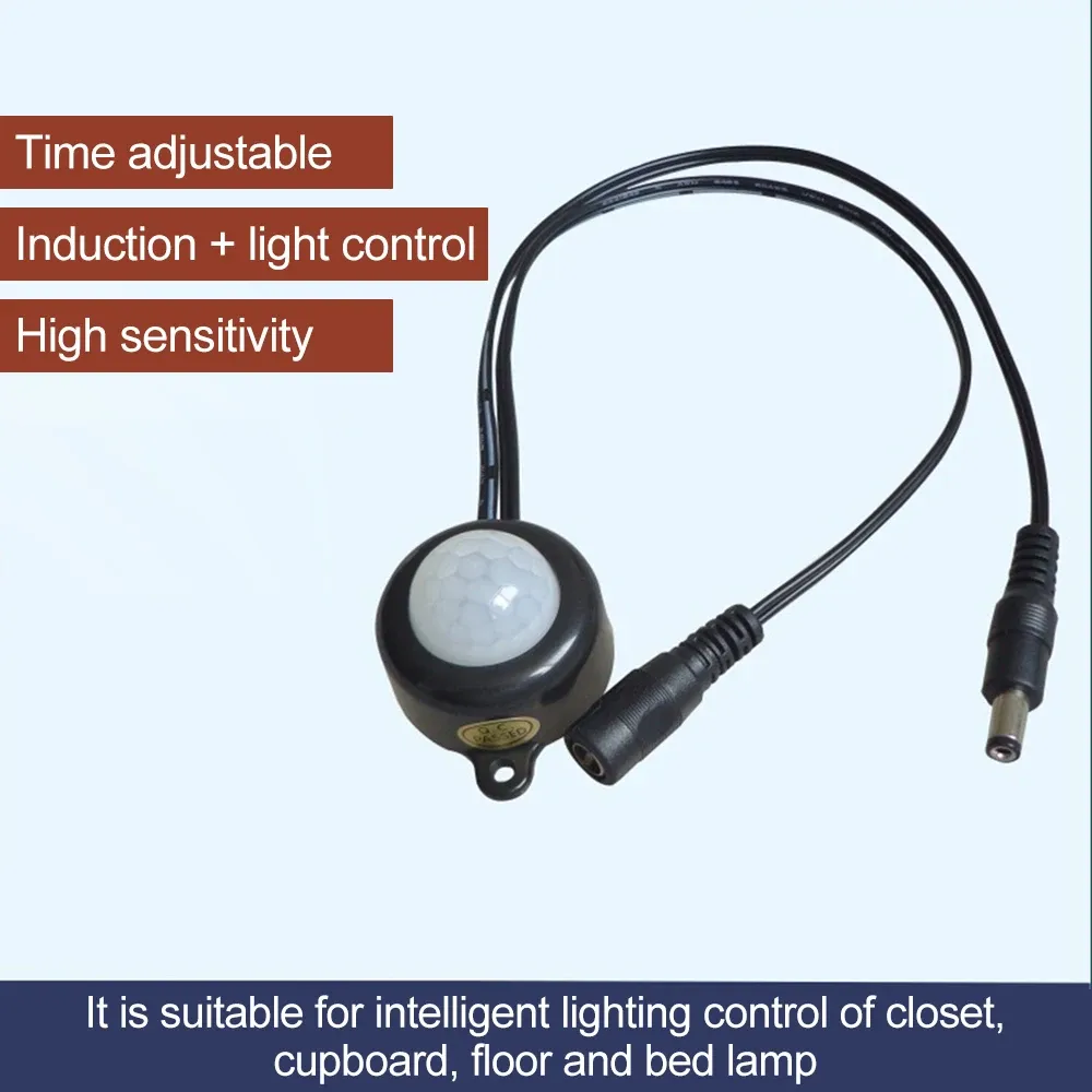 Interrupteur à capteur de mouvement PIR infrarouge USB, détecteur de présence DC 5 V / 12 V / 24 V pour éclairage LED 6