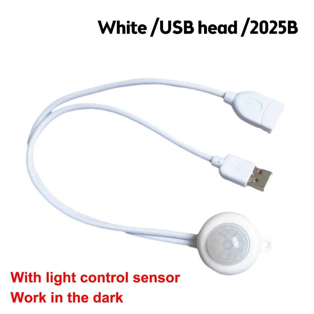 Interrupteur à capteur de mouvement PIR infrarouge USB, détecteur de présence DC 5 V / 12 V / 24 V pour éclairage LED 8
