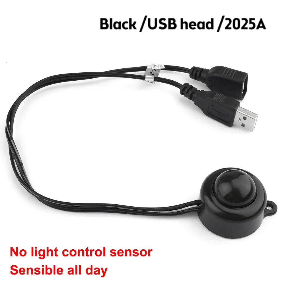 Interrupteur à capteur de mouvement PIR infrarouge USB, détecteur de présence DC 5 V / 12 V / 24 V pour éclairage LED 10