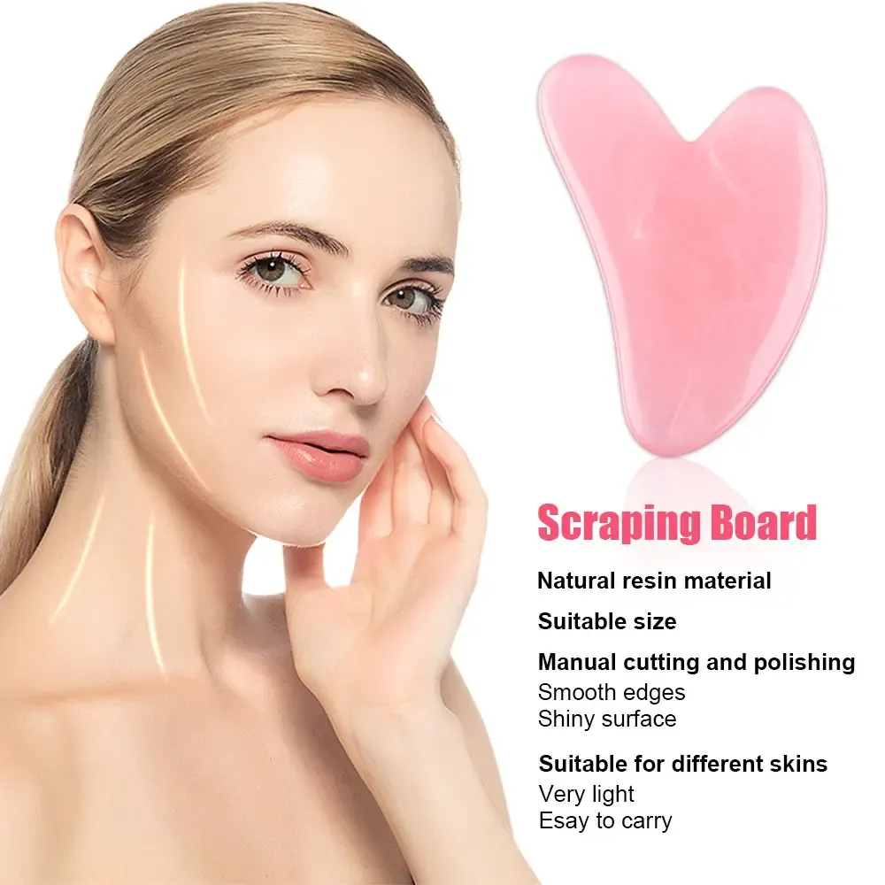 Gua sha en forme de cœur pour un massage du visage