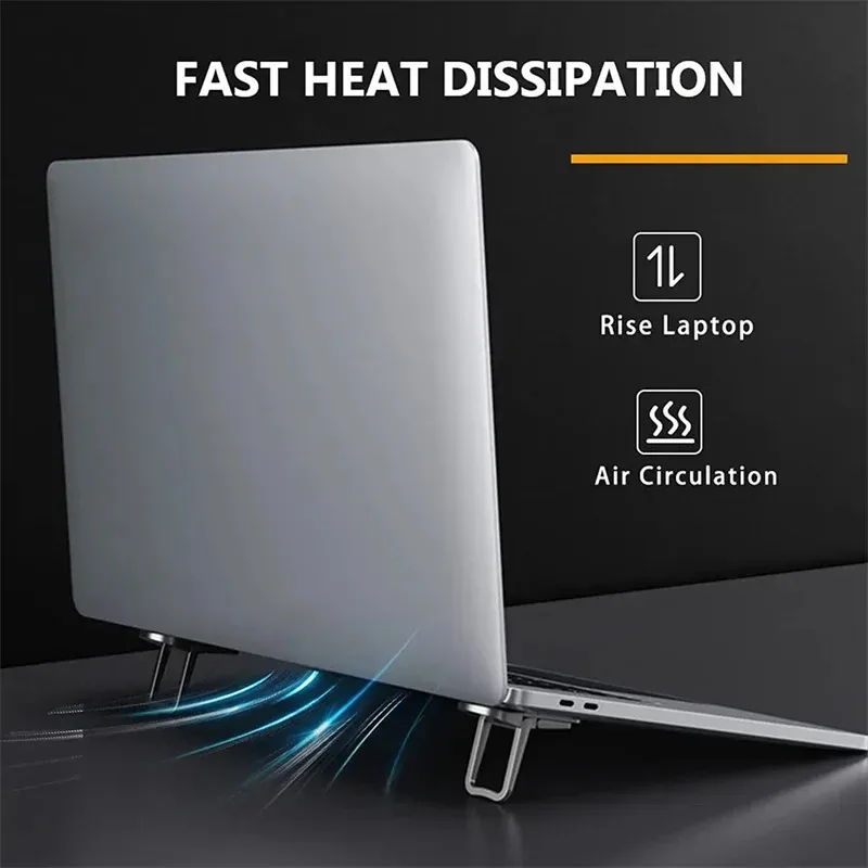 Support pliable et réglable pour ordinateur portable Lenovo, ultra-fin, avec pieds invisibles et refroidissement 3