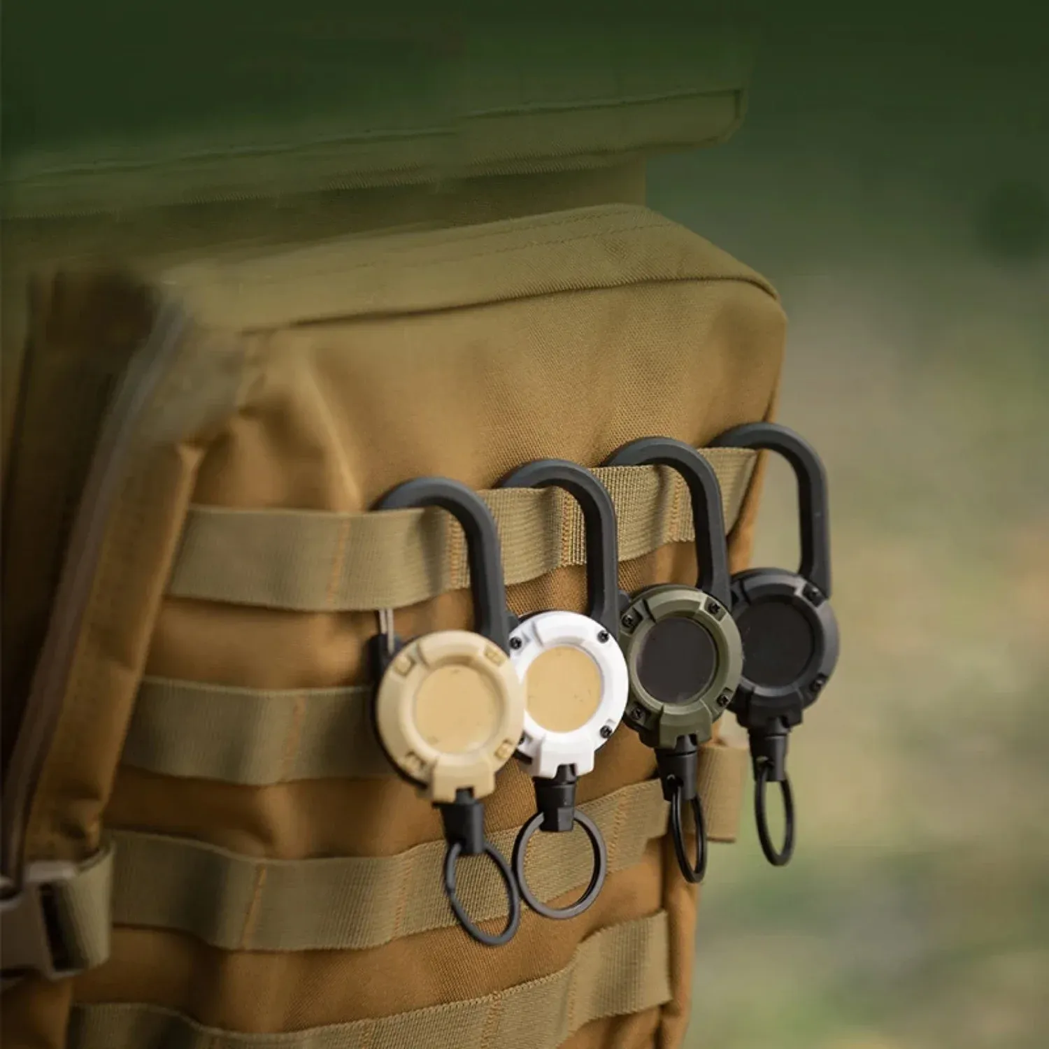Lot de 10 porte-badges rétractables robustes avec câble antivol en acier, mousqueton 60 cm, facile à tirer, pour usage extérieur 3