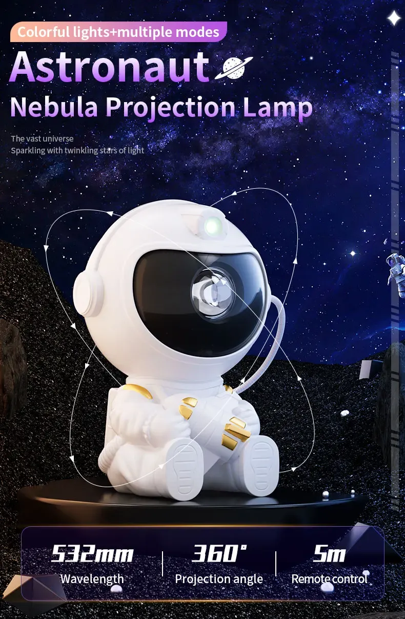 Projecteur d'étoiles astronaute en situation