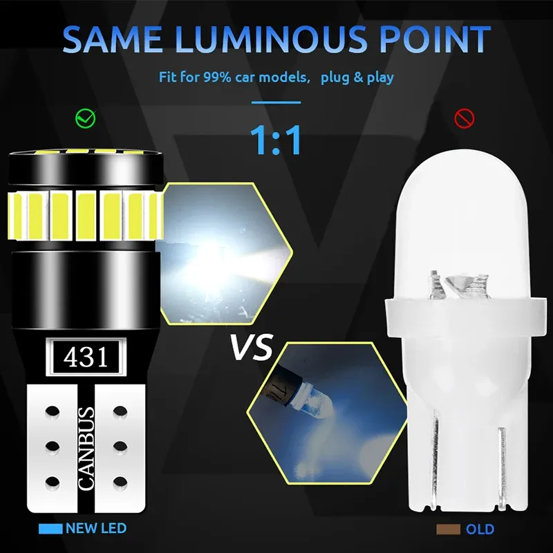 Ampoules LED T10 éclairage intérieur