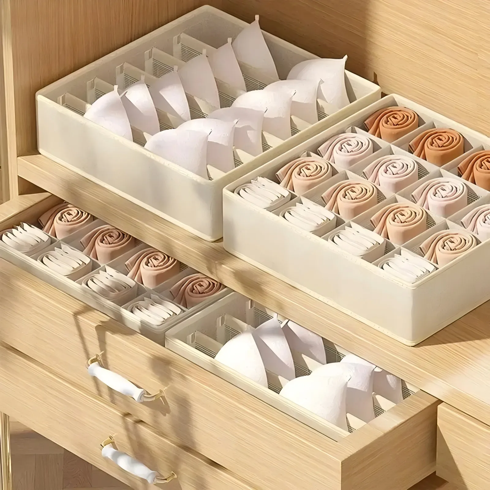 Organisateur de sous-vêtements, détail du design
