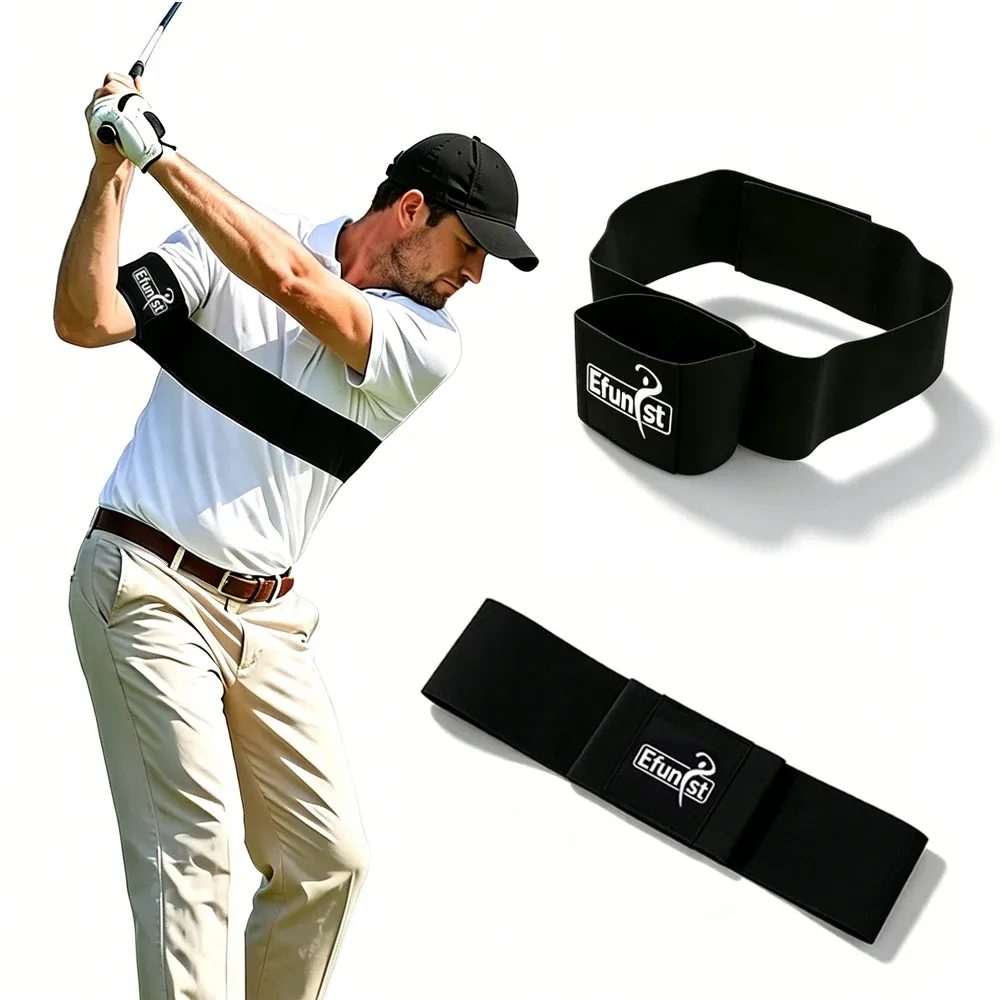 Entraîneur de swing de golf à double anneau, correcteur de posture et sangle de bras pour débutants - Image 1