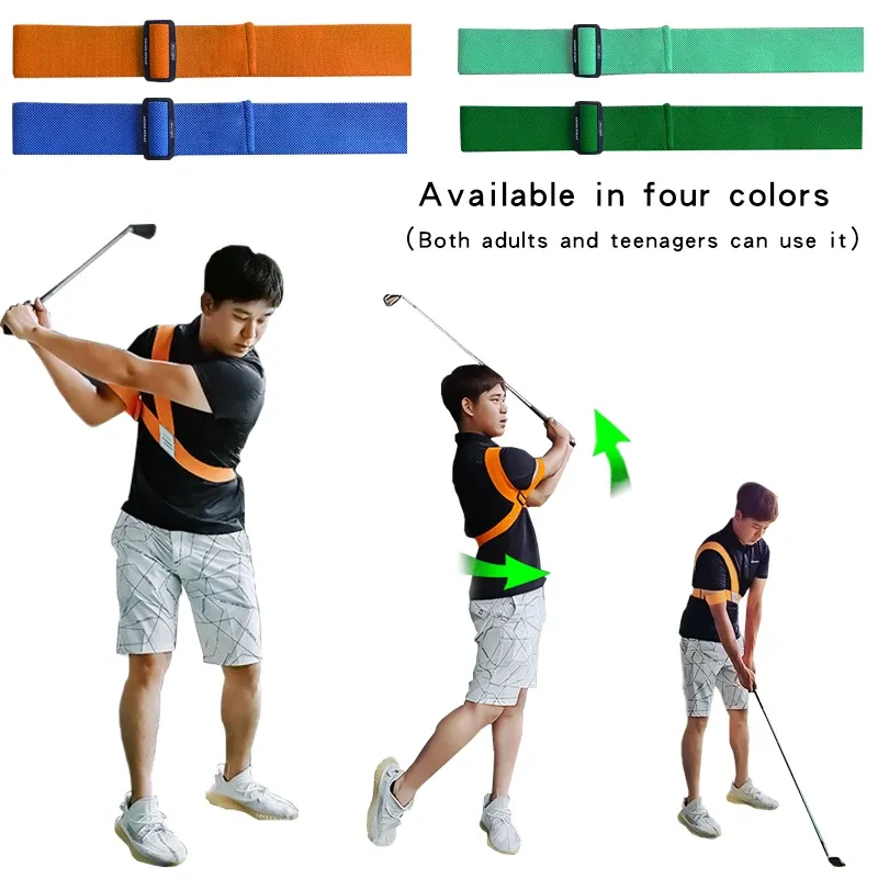 Entraîneur de swing de golf à double anneau, correcteur de posture et sangle de bras pour débutants 5