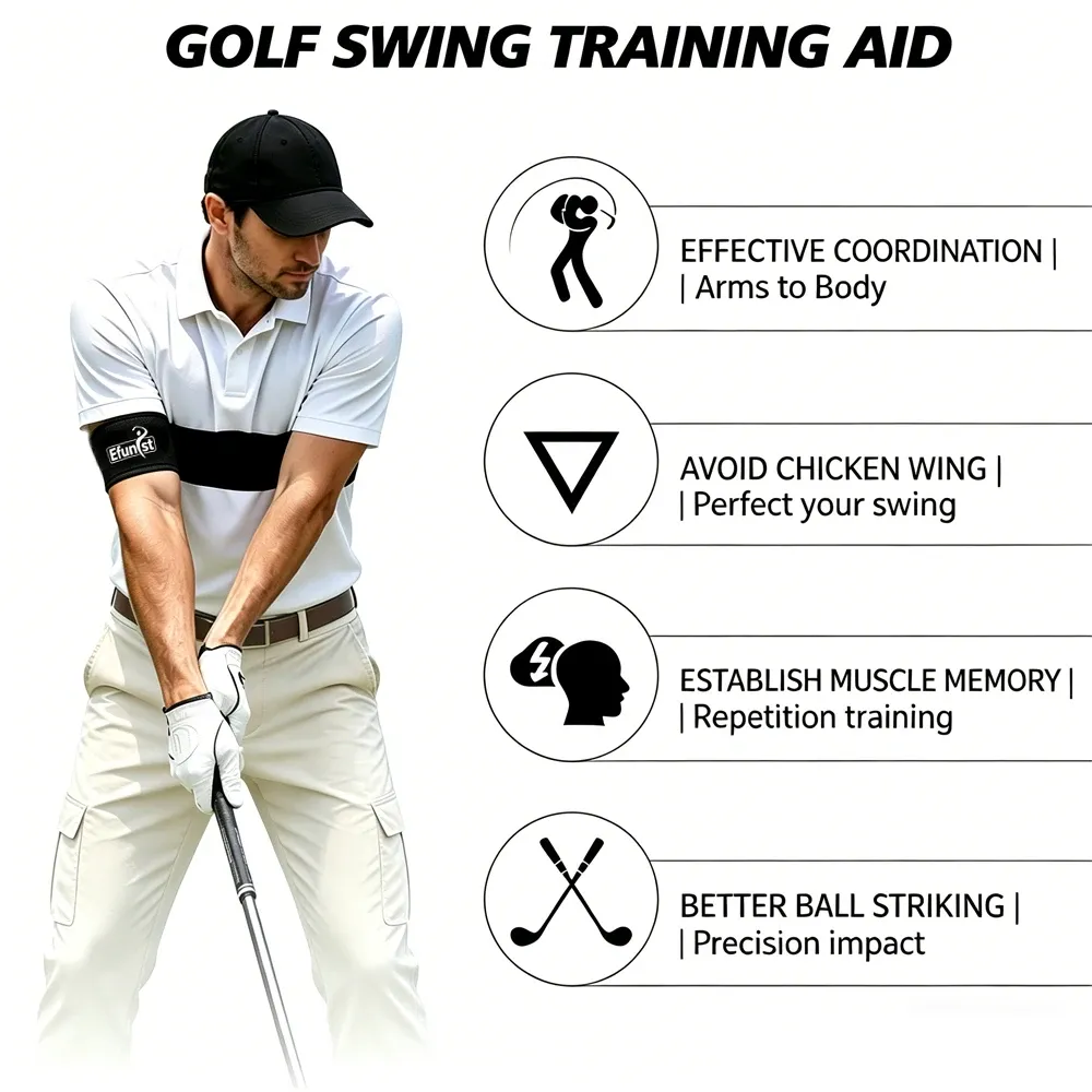 Ceinture d'entraînement au swing de golf, vue de côté