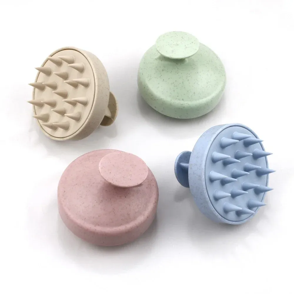 Brosse de shampoing en silicone, brosse de massage corporel pour douche, outil de salon de coiffure, peigne de massage du cuir chevelu, peigne de lavage des cheveux, lot de 1 ou 2