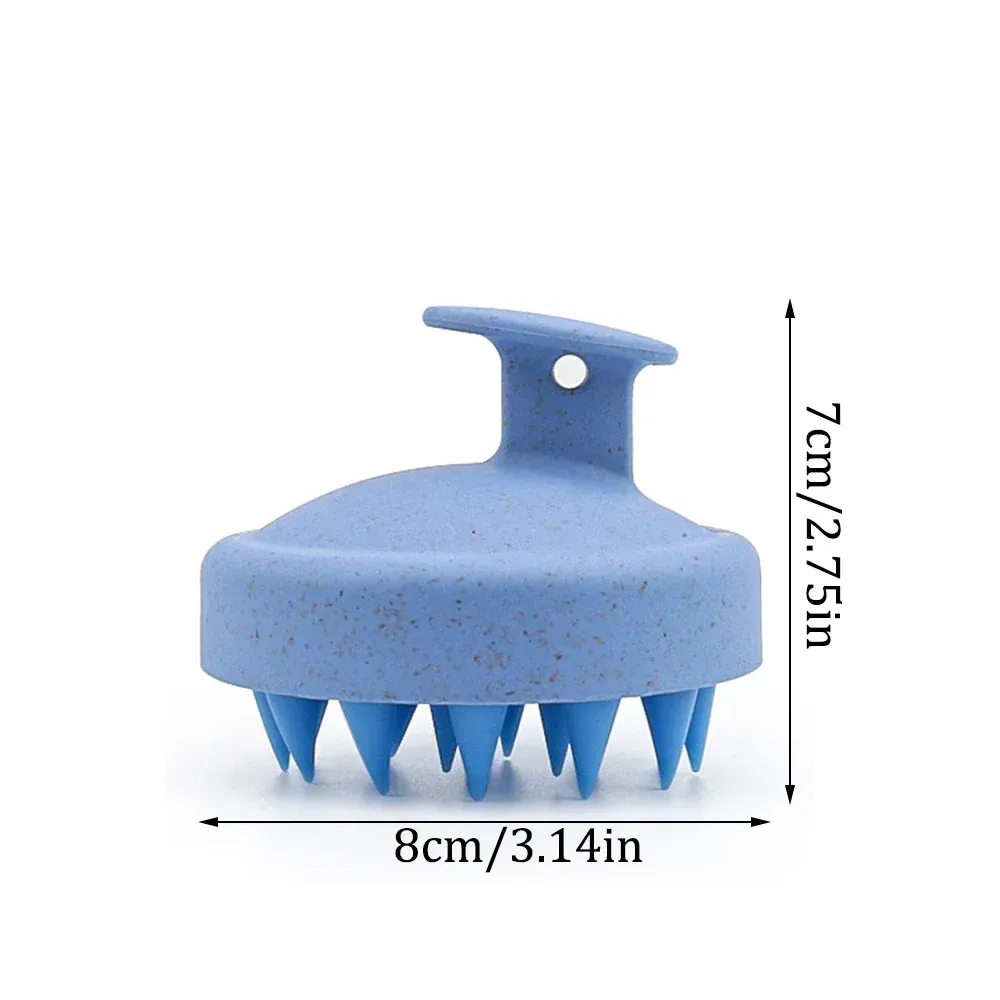 Brosse de shampoing en silicone, brosse de massage corporel pour douche, outil de salon de coiffure, peigne de massage du cuir chevelu, peigne de lavage des cheveux, lot de 1 ou 2 6