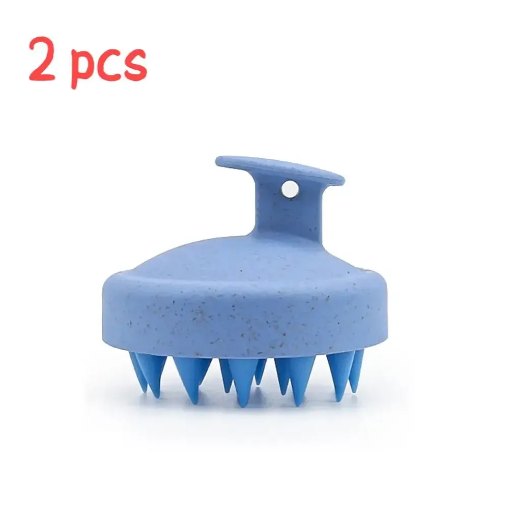 Brosse de shampoing en silicone, brosse de massage corporel pour douche, outil de salon de coiffure, peigne de massage du cuir chevelu, peigne de lavage des cheveux, lot de 1 ou 2 10