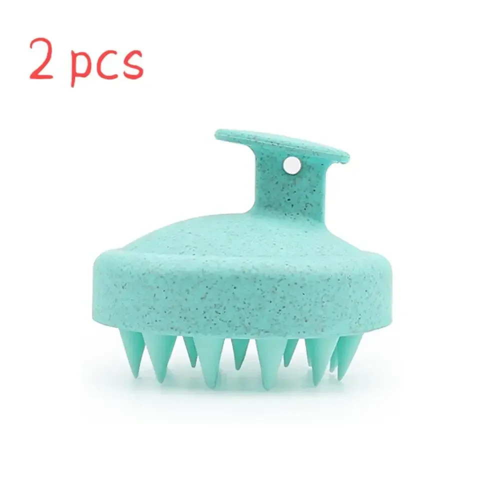 Brosse de shampoing en silicone, brosse de massage corporel pour douche, outil de salon de coiffure, peigne de massage du cuir chevelu, peigne de lavage des cheveux, lot de 1 ou 2 7