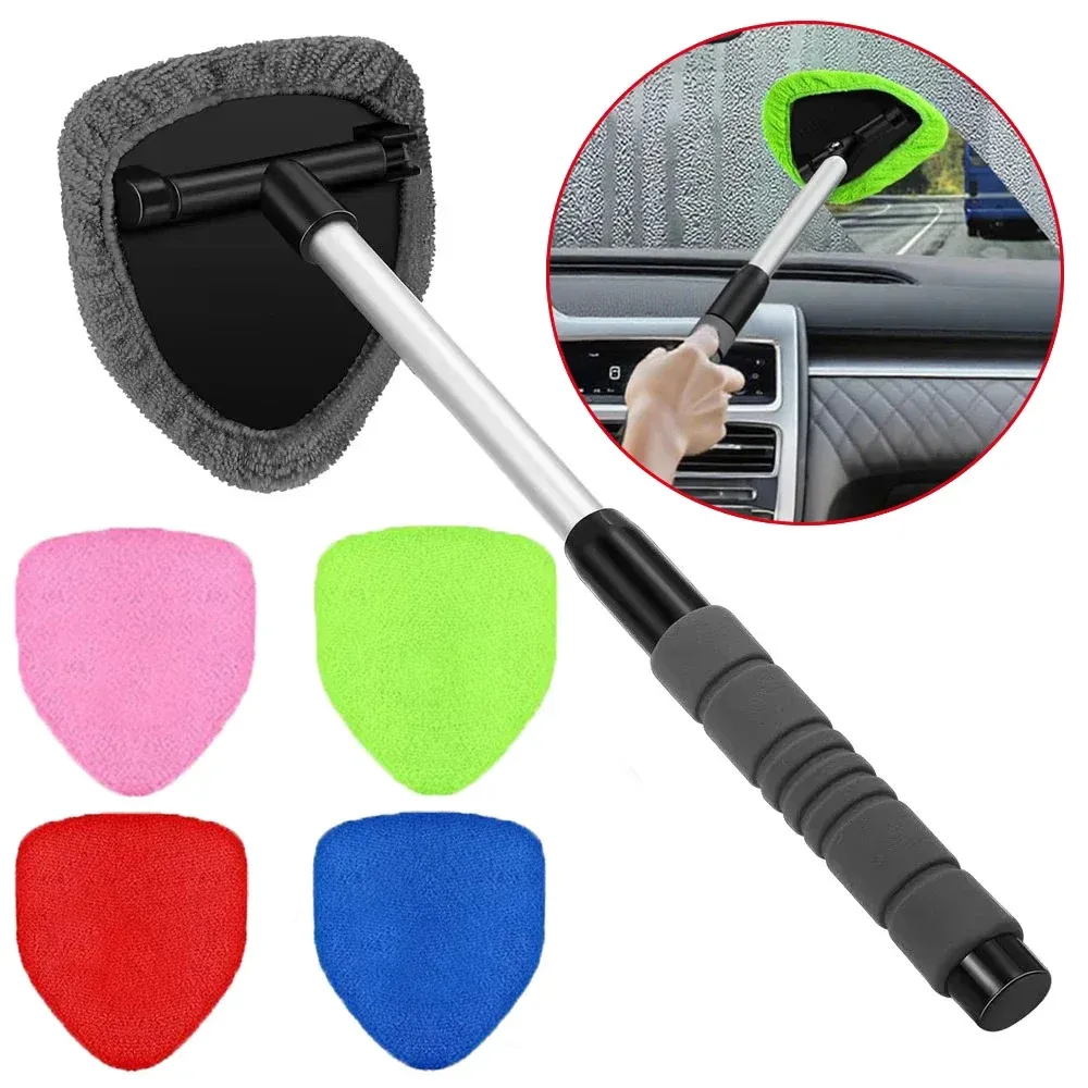 Ensemble de brosses de nettoyage pour pare-brise 2026 – Nettoyeur télescopique en microfibre et grattoir anti-buée pour vitres de voiture - Image 1
