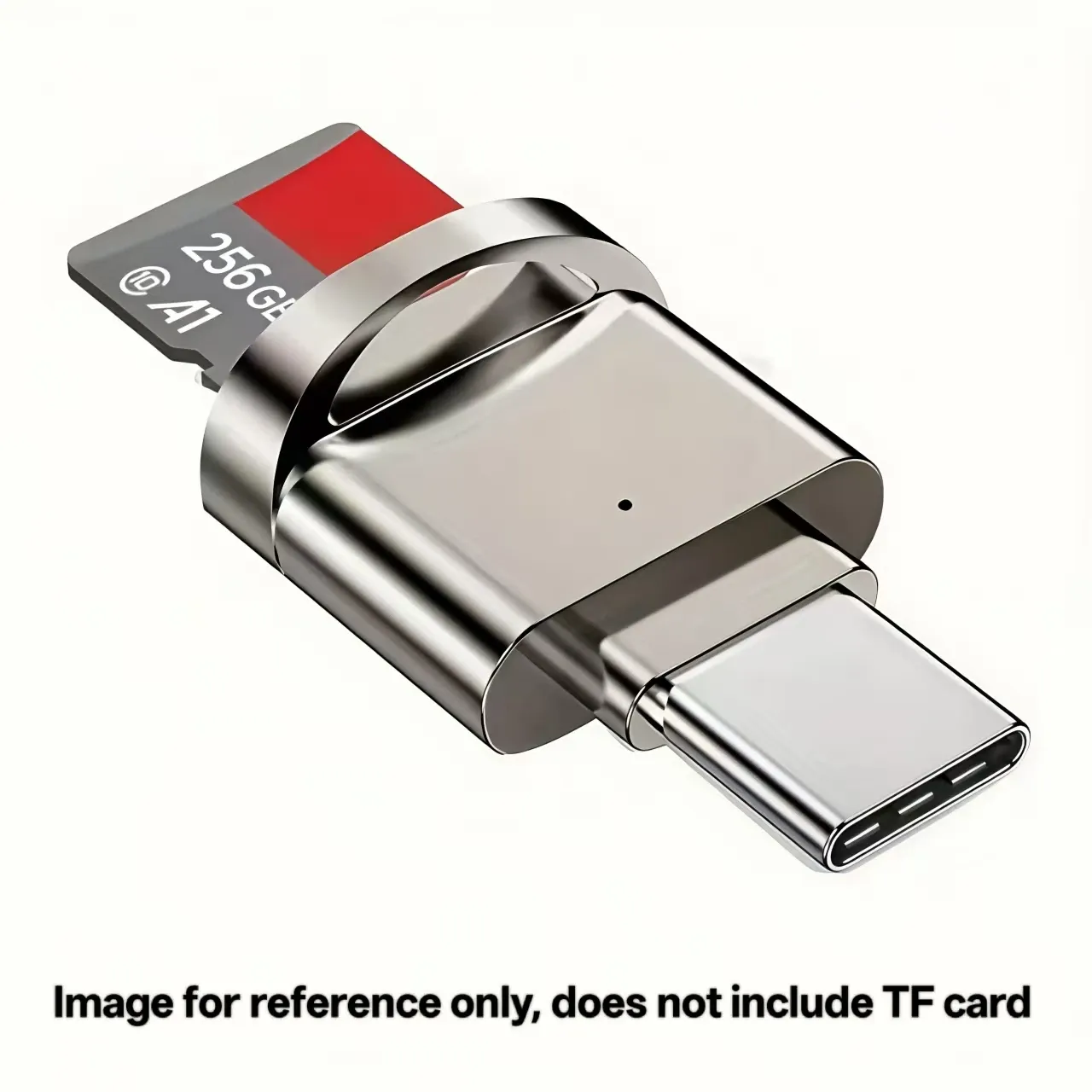 Lecteur de cartes TF USB-C, adaptateur USB-C vers USB-A, adaptateur OTG portable pour téléphone Android, appareil photo et ordinateur portable, lecteur de cartes Type-C en métal 10