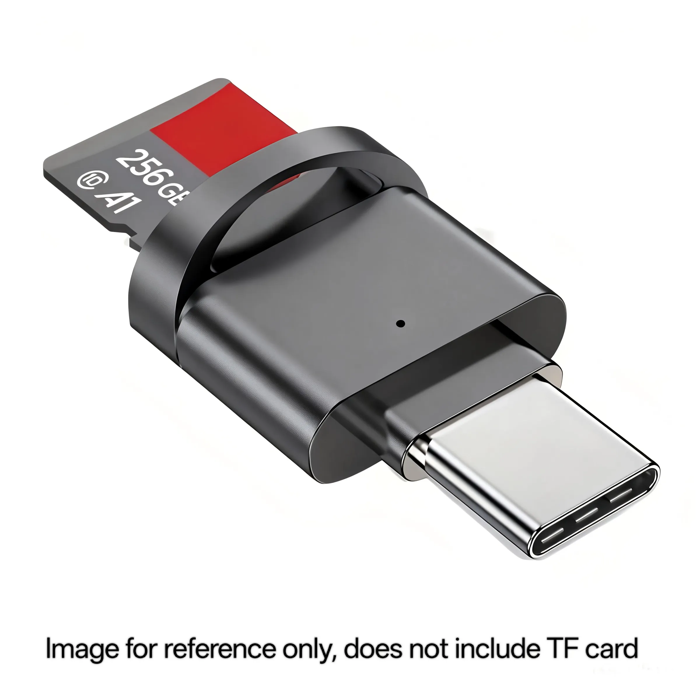 Lecteur de cartes TF USB-C, adaptateur USB-C vers USB-A, adaptateur OTG portable pour téléphone Android, appareil photo et ordinateur portable, lecteur de cartes Type-C en métal 8