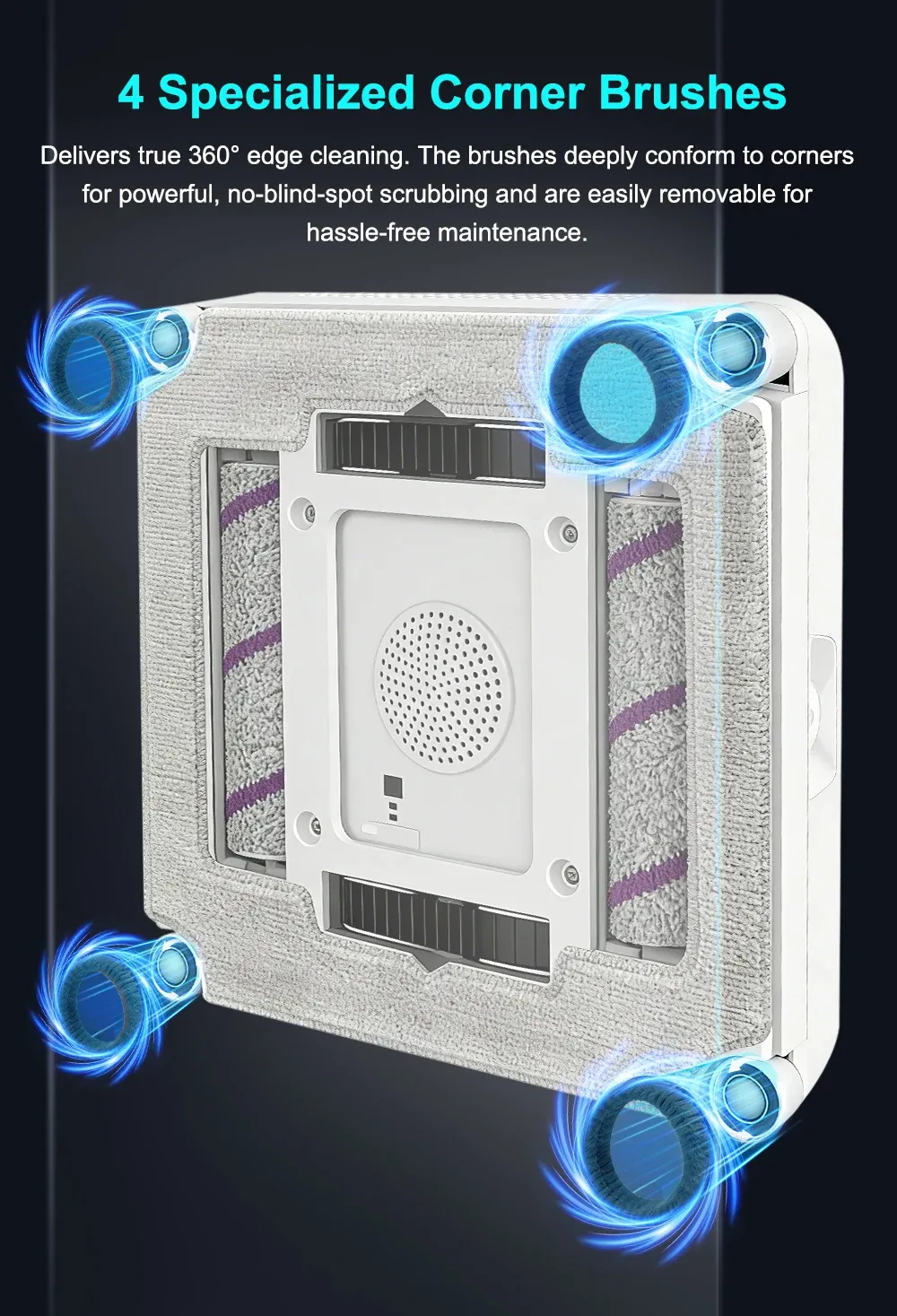 Tampons en microfibre lavables du robot ABIR WD10
