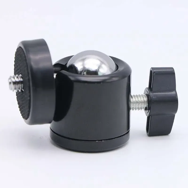 Mini rotule à bille 1/4" universelle pour trépied et caméras 3