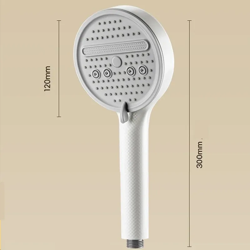 Pommeau de douche haute pression, pommeau portatif à 5 modes, réglable, économe en eau, accessoires de salle de bain suspendus 6