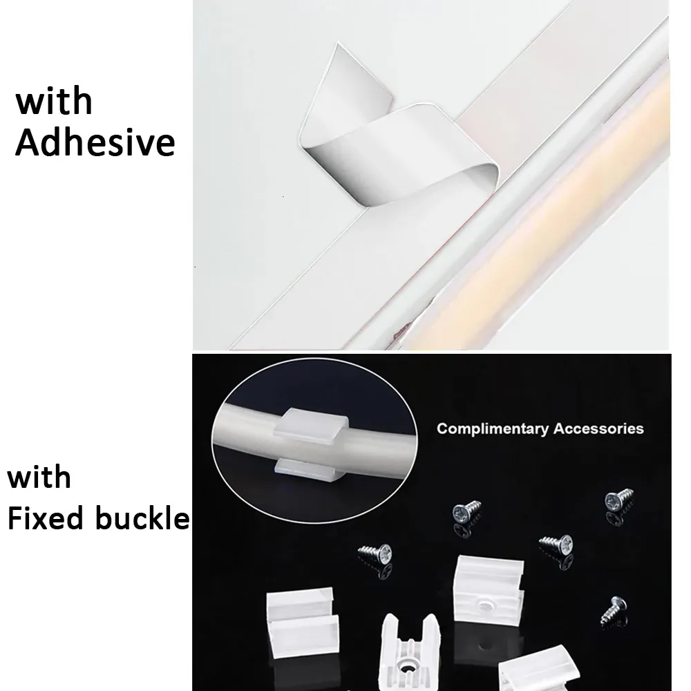 Ruban LED COB étanche 220 V avec interrupteur marche/arrêt, éclairage flexible pour chambre, cuisine et jardin 5