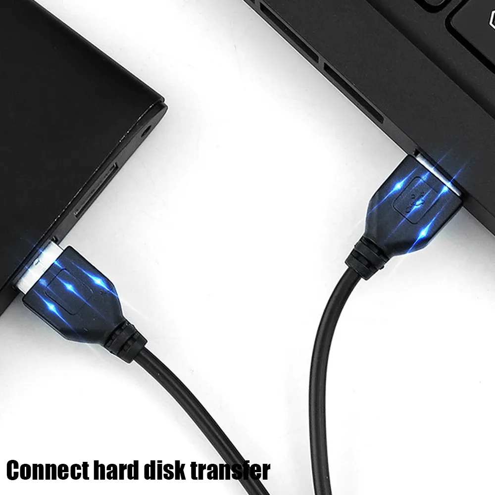 Câble d'extension USB 3.0 mâle vers mâle, compatible USB 2.0, transmission rapide des données pour disque dur 4