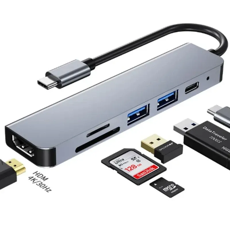 Hub USB-C, détail des ports