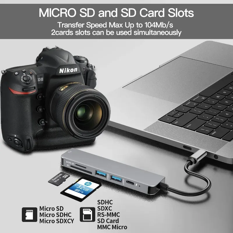 Hub USB-C, finition raffinée