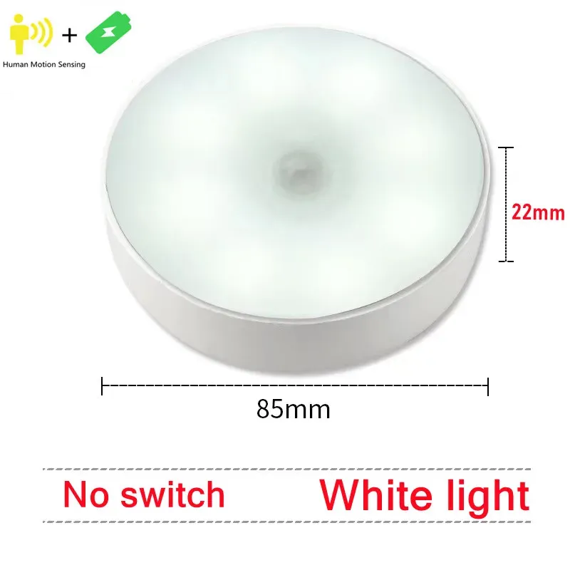 Veilleuse LED rechargeable USB avec capteur de mouvement pour chambre, escalier, couloir et garde-robe 11