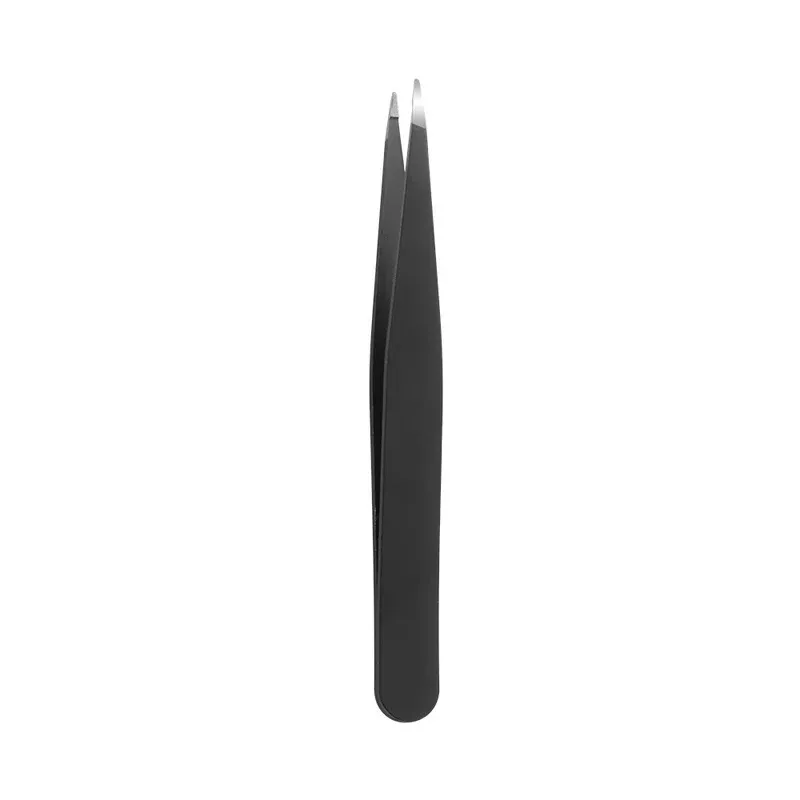 Kit professionnel de toilettage des sourcils : pince en acier inoxydable, rasoir, brosse et étui en cuir à couvercle rabattable 12