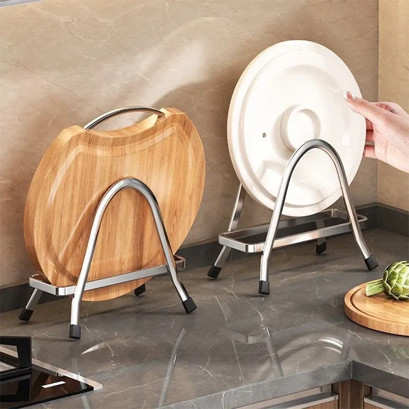 Étagère de cuisine en acier inoxydable, finition soignée