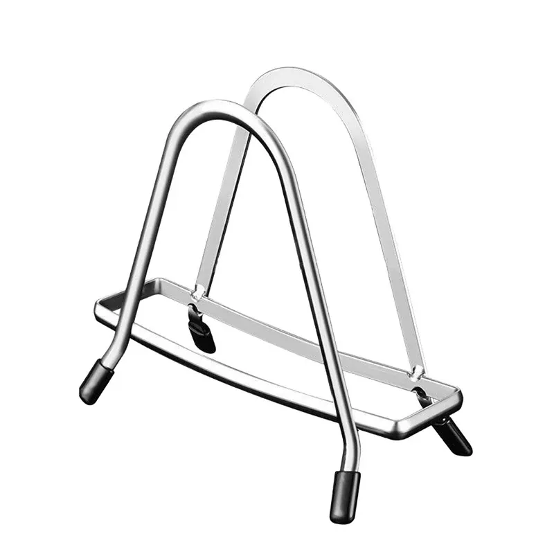 Étagère de cuisine en acier inoxydable avec support pour planche à découper et range-couvercles 7