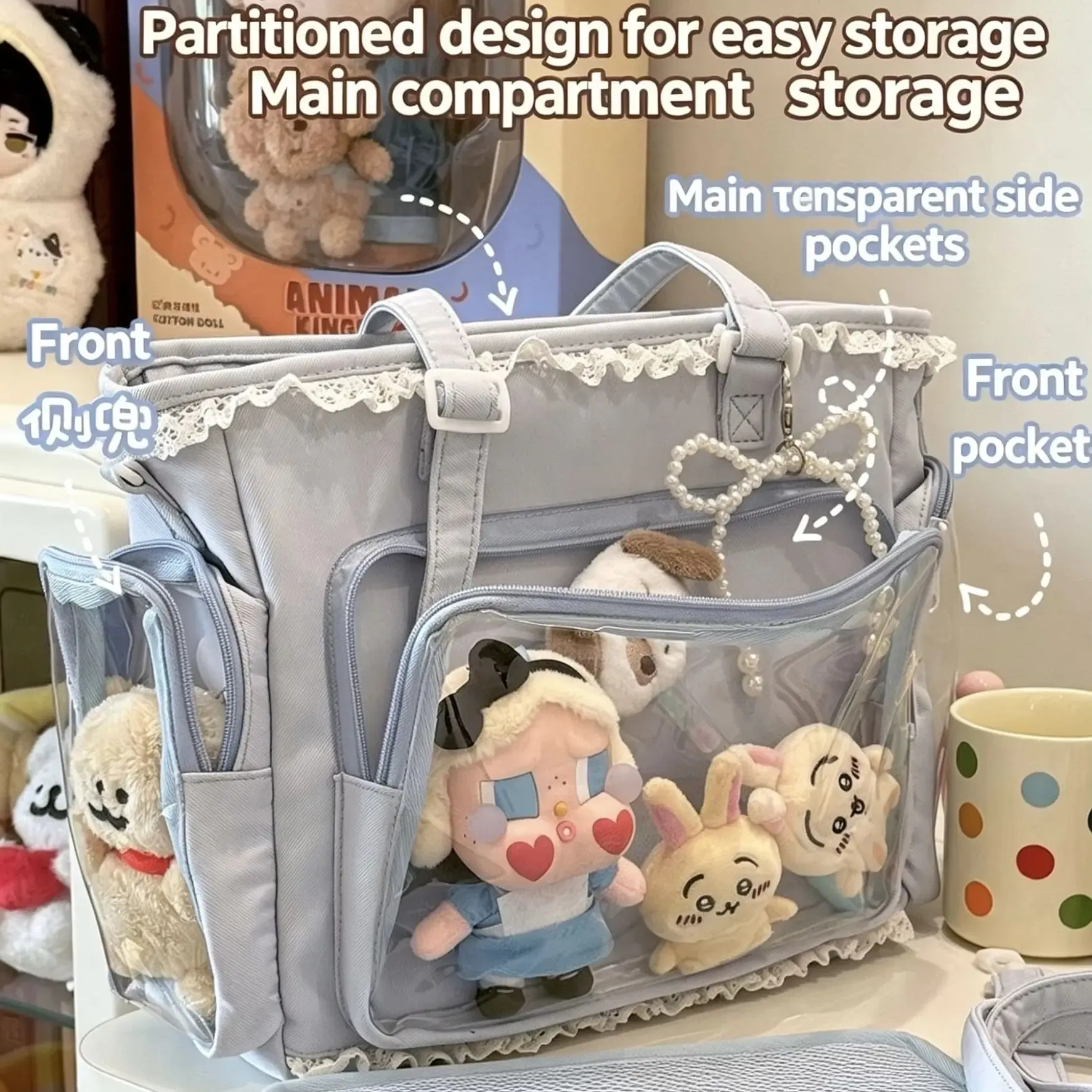 Sac Itabag japonais bidimensionnel « Ballerine Grande Appétit » à bandoulière 5