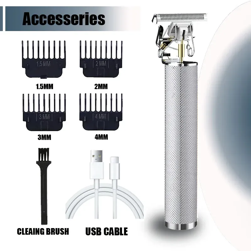 Tondeuse à cheveux professionnelle T9 avec accessoires pour hommes | Charge rapide USB | Barbe, corps et cheveux | Rasoir électrique de précision 9