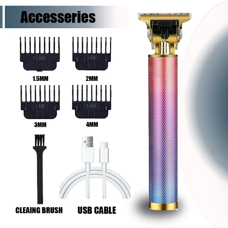 Tondeuse à cheveux professionnelle T9 avec accessoires pour hommes | Charge rapide USB | Barbe, corps et cheveux | Rasoir électrique de précision 16
