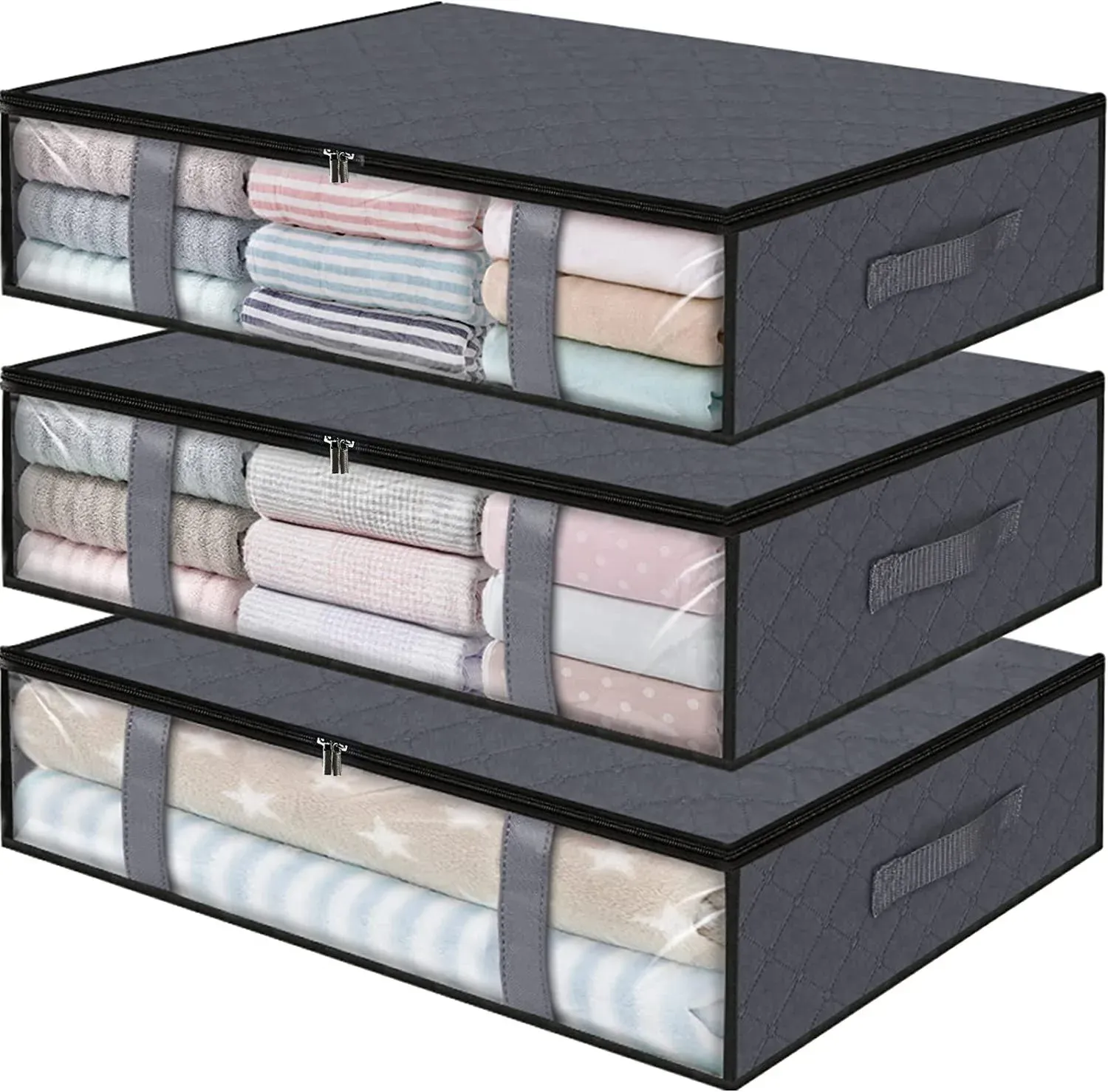 Organisation de la chambre avec bacs de rangement