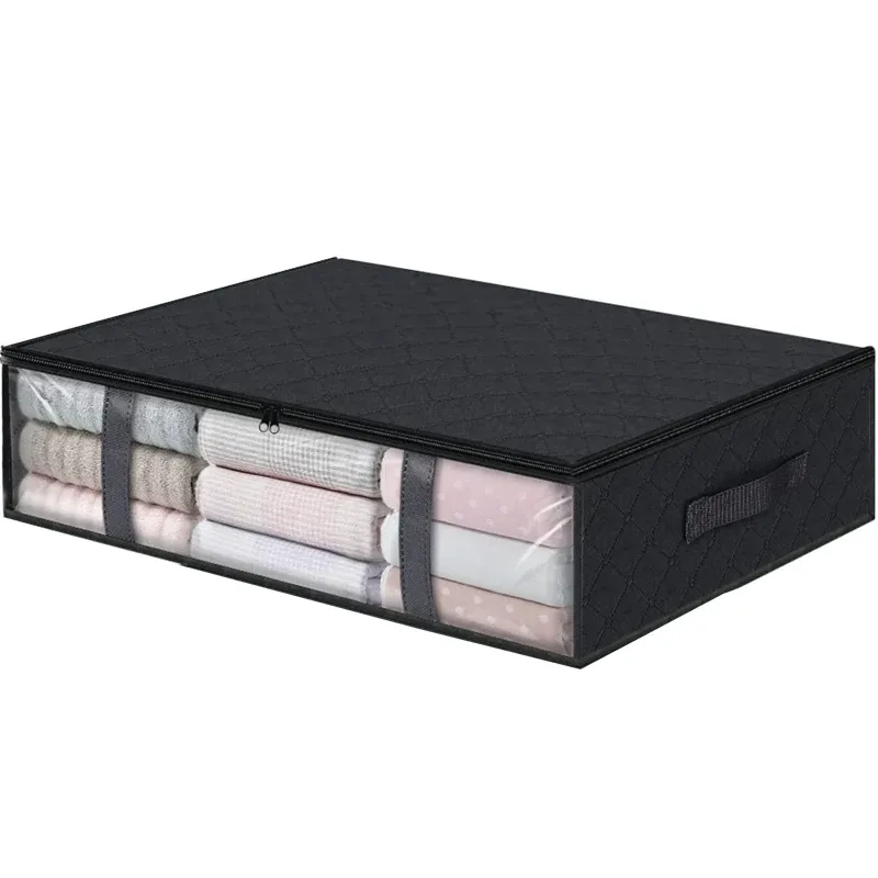 Conteneurs de rangement pliables sous le lit à fenêtre transparente, avec organisateurs de jouets et sacs de rangement pour vêtements 21