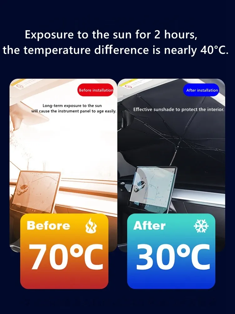 Pare-soleil de voiture rétractable, protection solaire