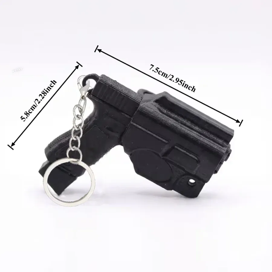 Porte-clés mini pistolet, vue finale