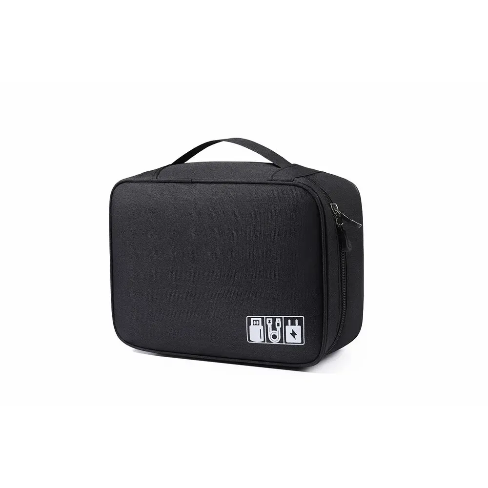 Sac de rangement pour câbles de voyage, organisateur électronique portable et étanche, pochette de rangement pour câbles USB et écouteurs 8