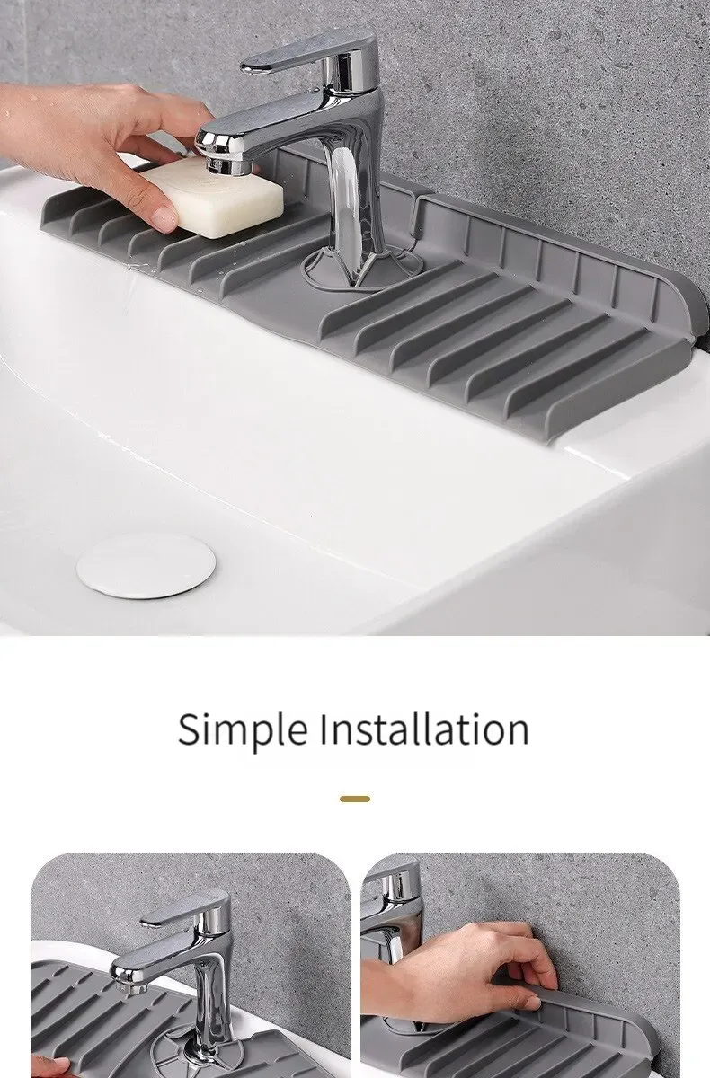 Tapis de robinet en silicone dans un espace de cuisine