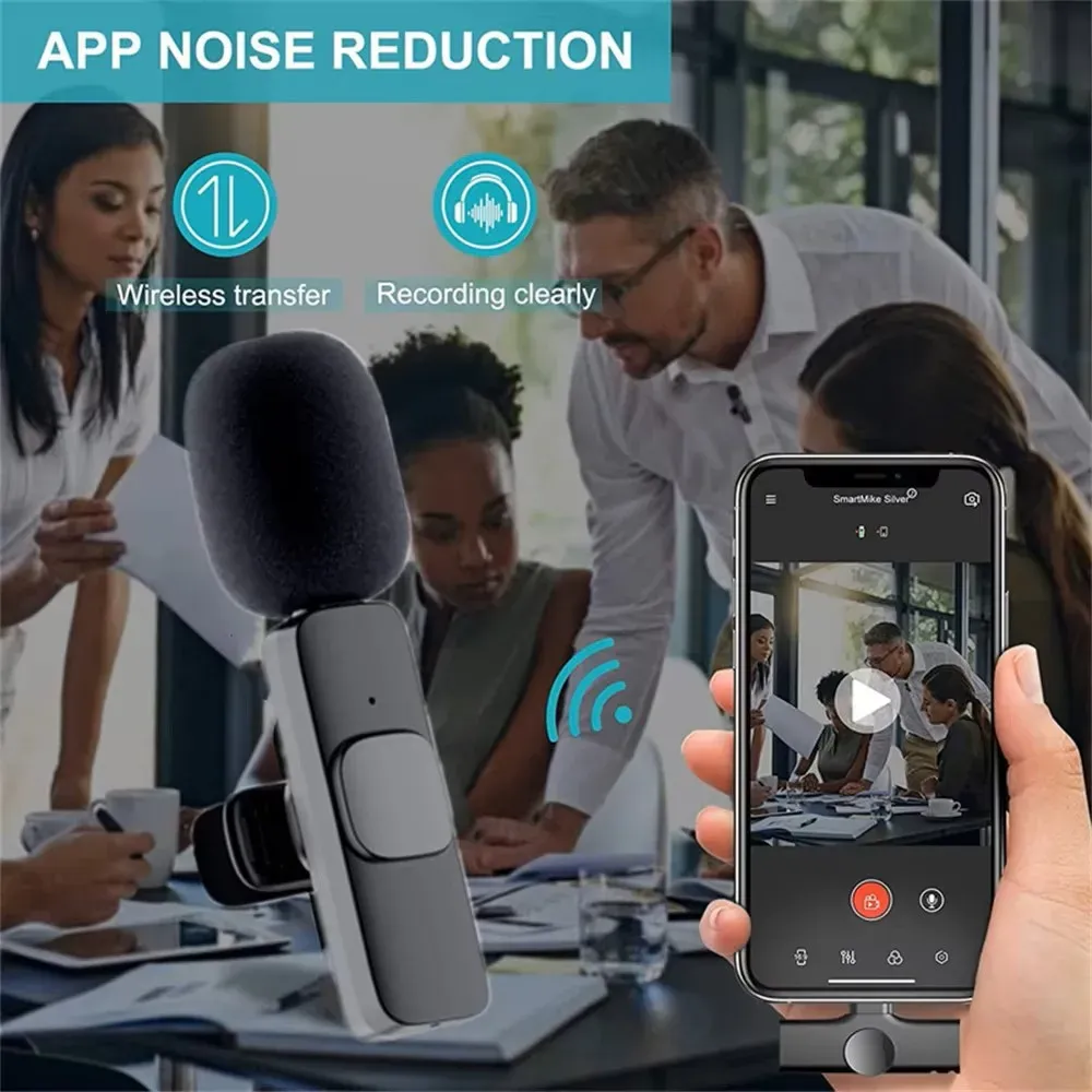 Microphone Lavalier Sans Fil Lenovo Mini pour Diffusion en Direct, Enregistrement Audio et Vidéo, Compatible iPhone et Android 3