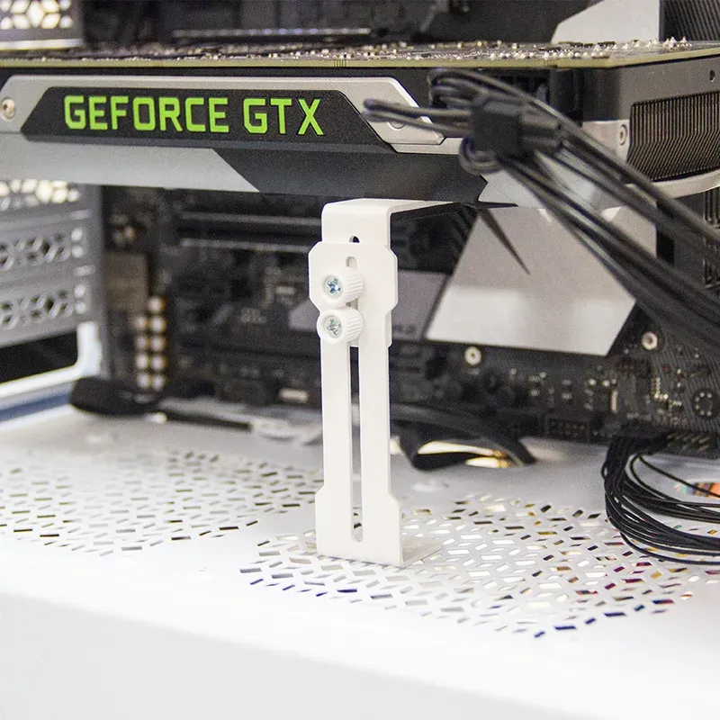 Support GPU réglable, détail des finitions
