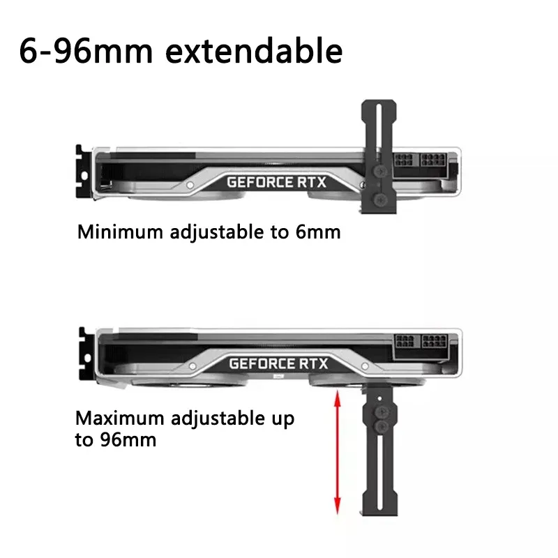 Support GPU réglable, détail de la fixation