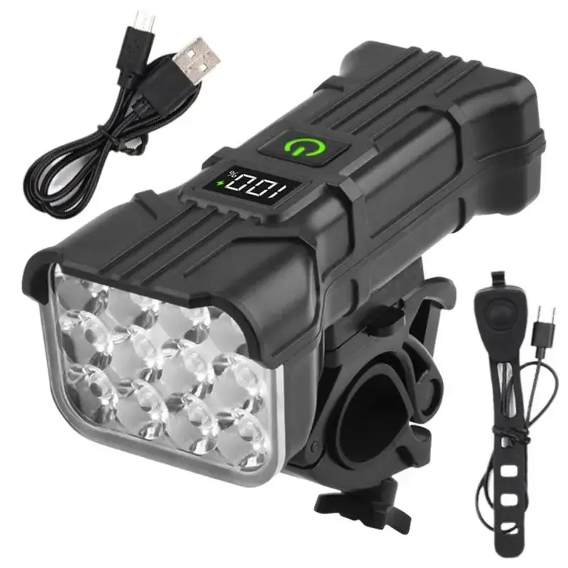 Feu avant de vélo rechargeable à 12 LED avec klaxon 7
