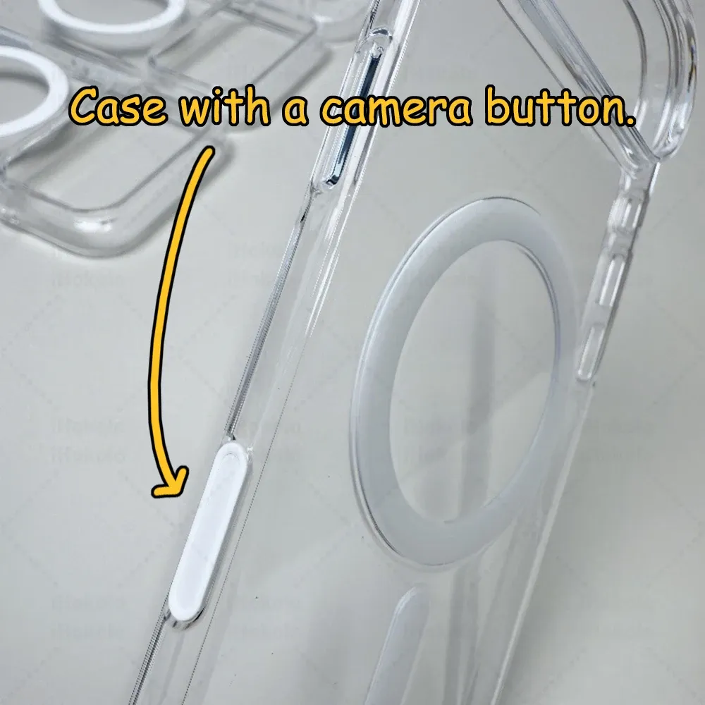 Coque transparente MagSafe en situation
