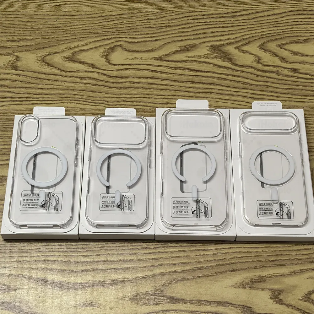 Coque transparente pour iPhone, vue d'ensemble