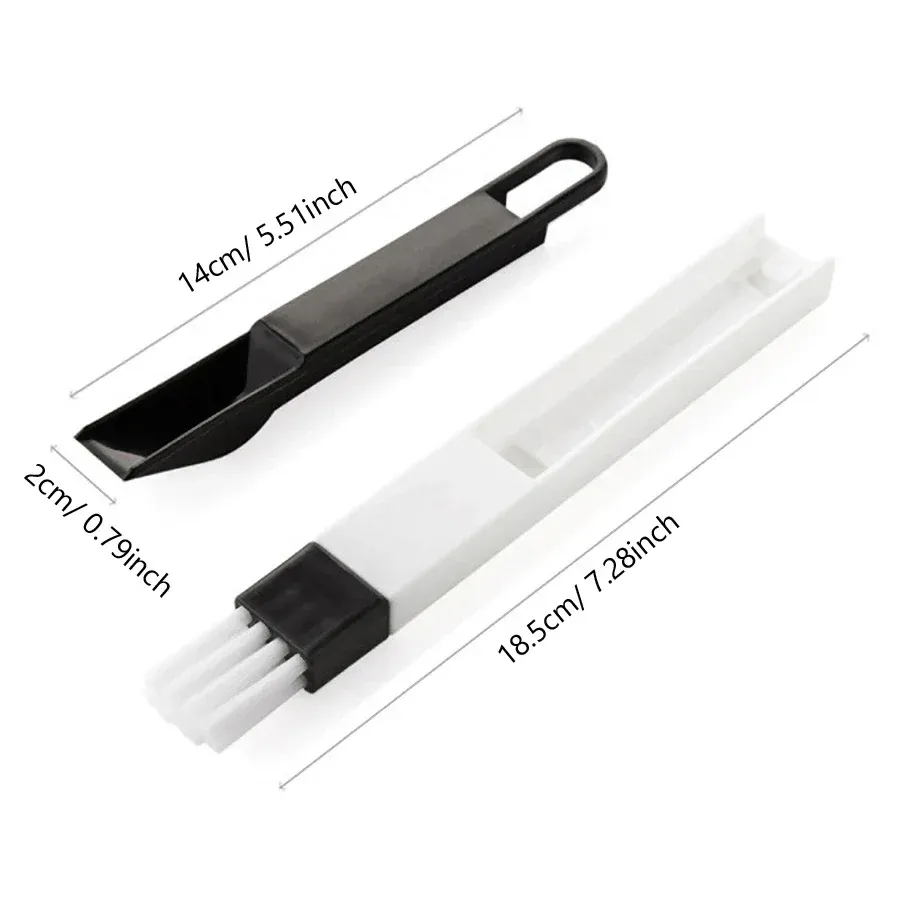 Brosse de nettoyage portable 2 en 1 multifonction pour portes, fenêtres, claviers, rainures et rails de fenêtres 6