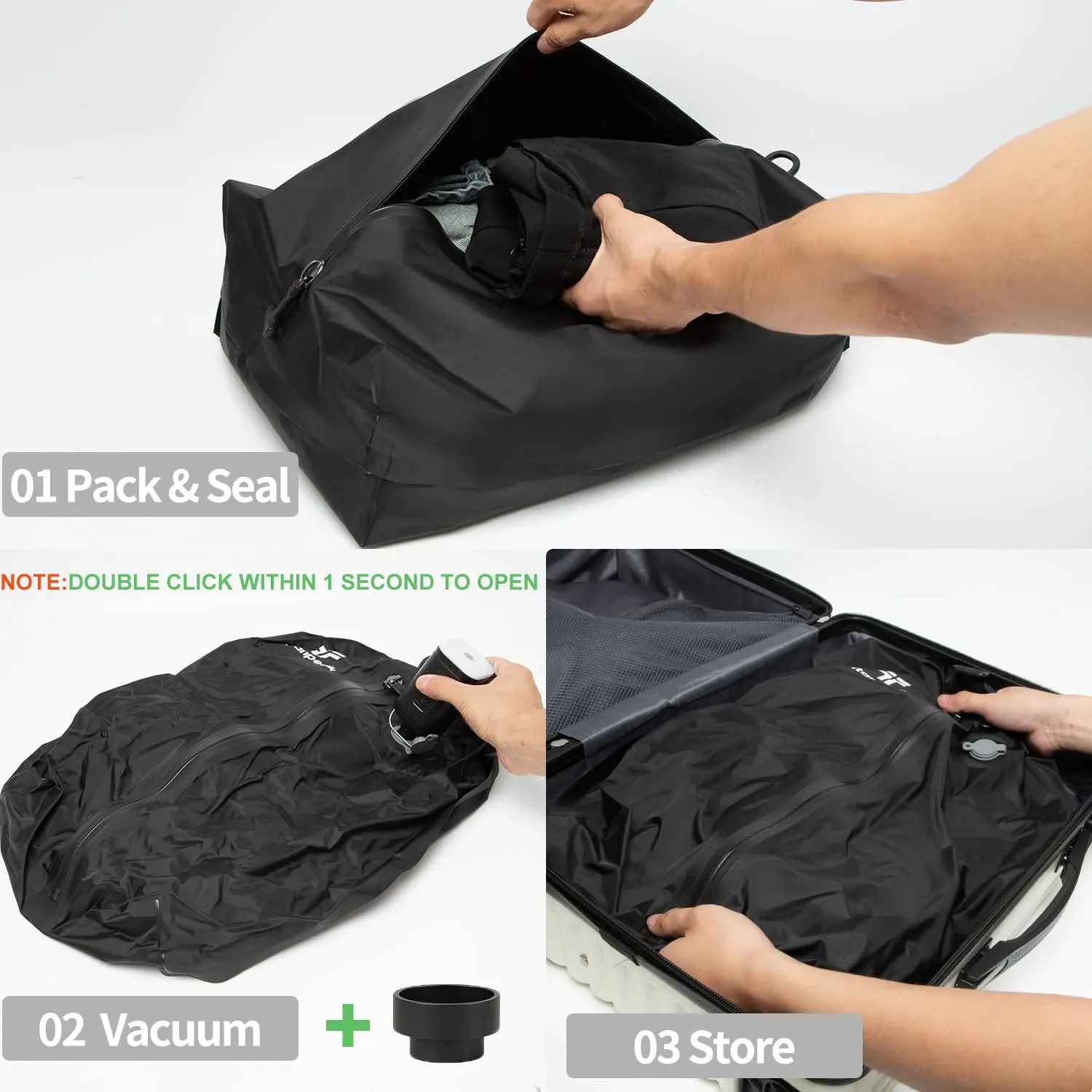 Sac de compression sous vide, utilisation au quotidien