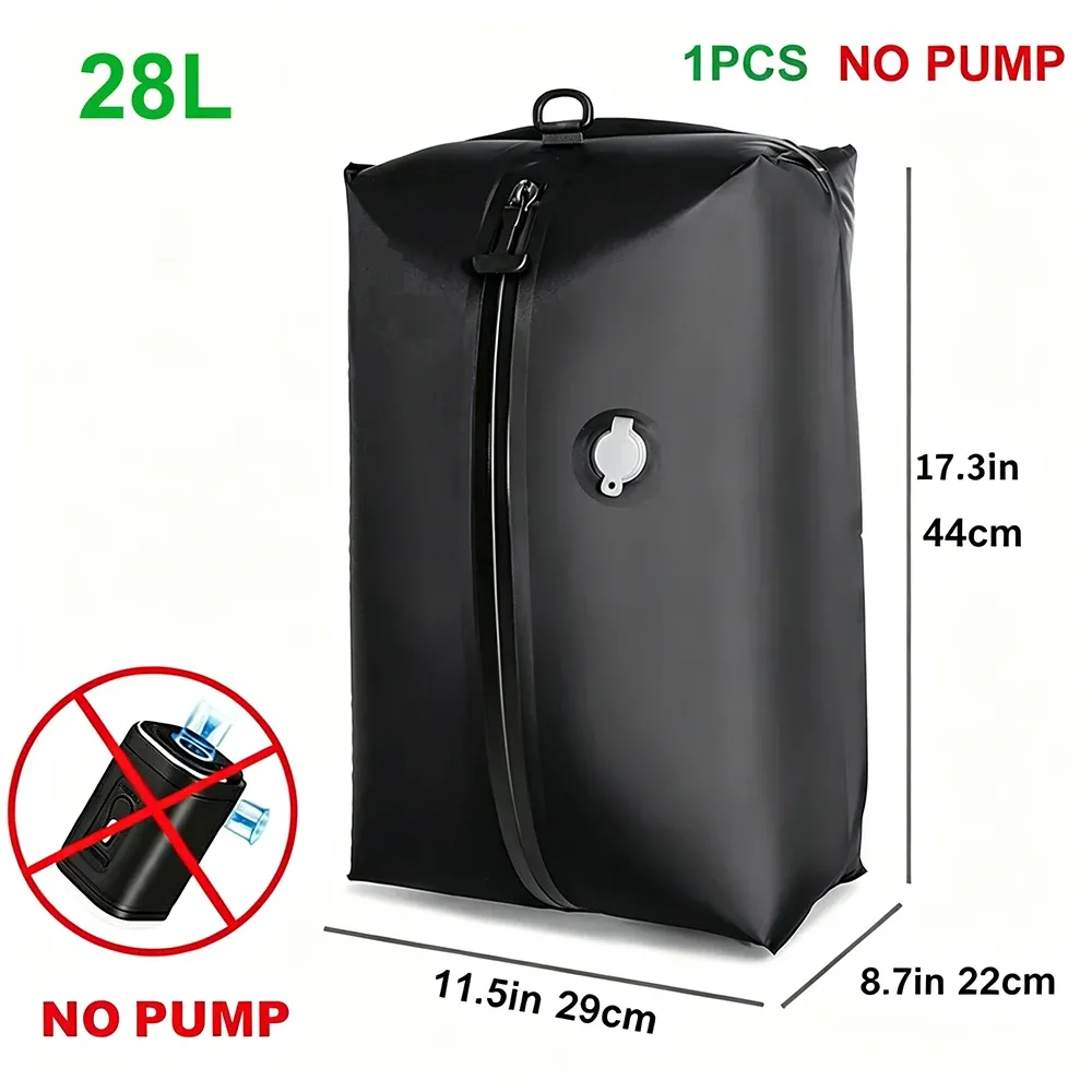 Sacs de compression sous vide pour bagages de voyage avec pompe, réutilisables et imperméables 17