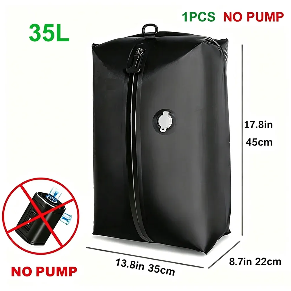 Sacs de compression sous vide pour bagages de voyage avec pompe, réutilisables et imperméables 18